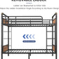 Metal Twin Over Twin Bunk Bed Vintage Brown Safety Rails
