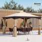 10x12 Outdoor Gazebo With Netting Weatherproof Frame