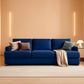 89 Inch Navy Blue Deep Seats Oversized Sofa Living Room-0