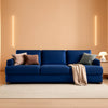 89 Inch Navy Blue Deep Seats Oversized Sofa Living Room-0
