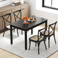 Black Rectangular Dining Table Heavy Duty Apartment