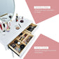 White Vanity Set With Illuminated Mirror Organization