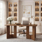 63-Inch Walnut Desk Executive Home Office Workstation