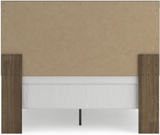 Queen Panel Bed Frame DurableEngineeredWood Auburn Finish