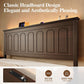 Queen Size Walnut Platform Bed With LEDs