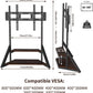 Rolling TV Floor Stand With Adjustable Shelving Unit