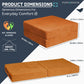 Modular Corduroy Fabric Ottoman Floor Sleeper Bed Orange