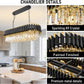Elegant Black Gold Crystal Chandelier Thirty Three Inch-4