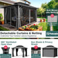 10x12 Galvanized Steel Hardtop Gazebo Aluminum Frame