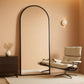 Oversize Black Arched Total Length Aluminum Mirror