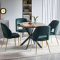 Forest Green Velvet Upholstered Dining Chairs Gold Legs