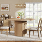 47 Inch Circular Dining Table Farmhouse Style Pedestal