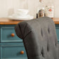 Habit Solid Wood Tufted Parsons Charcoal Dining Chairs Set Of 2