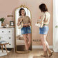 Arched Floor Mirror 21x56 Gold Baroque Reflections