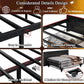 Queen Bed Frame With Storage Head board With LED Black