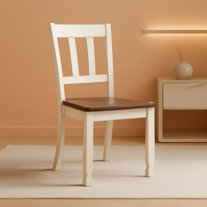 Rake Back Cottage Dining Chair Set Of Two Brown And White