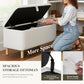 Cream Storage Ottoman Bench With Hidden Compartments