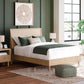 Queen Panel Platform Bed Engineered Hard wood Frame