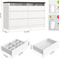 White RGBLED Dresser With Innovative Illumination Drawers