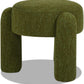Hugo Twenty Point FiveInch Rounded Moss Green Ottoman