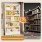 Floor Standing White Five Tier Adjustable Bookcase