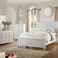 White Eastern King Size Contemporary Platform Bedstead-4