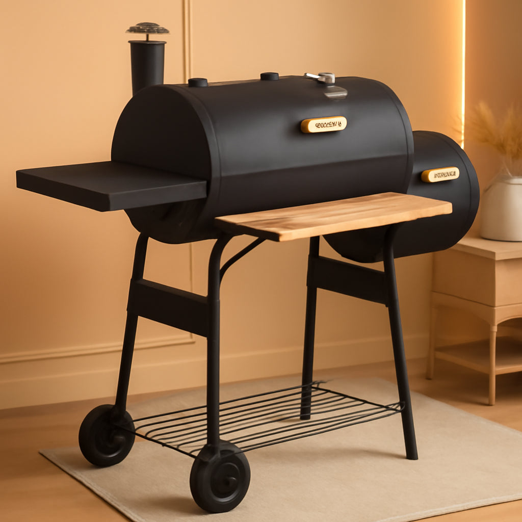 FortyEightInch Portable Charcoal Grill Offset Smoker