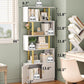 Modern S Shaped Geometric Wooden Decorative Bookcase