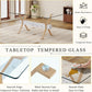 71 Inch Glass Dining Table With Tempered Glass Top