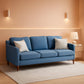 80 Inches Brilliant SkyBlue Chenille Sofa Reinforced-0