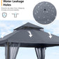 11x11ft Gazebo With Mosquito Netting Charcoal Gray