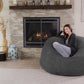 Charcoal 5ft Memory Foam Bean Bag Chair for Living Room