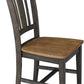 International Concepts Splatback Dining Chair Hickory Washed Coal