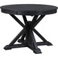 Extendable Round Dining Table Set 5 Piece Modern Farmhouse Style
