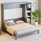 Gray Queen Murphy Desk With Industrial Storage Shelving-3