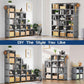 Grey 18 Cube Storage Organizer Tall Bookcase Shelf