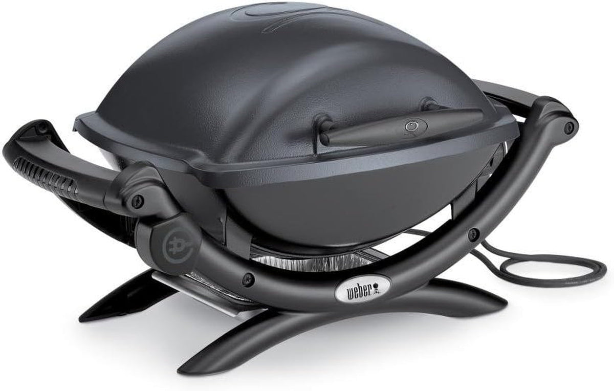 Weber Q1400 Electric Grill Charcoal Gray Slate Portable