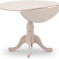 Round Wooden Dining Table 42-Inch Wirebrushed Buttercream