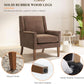 Oversized Mid Century Fabric Charcoal Accent Chair