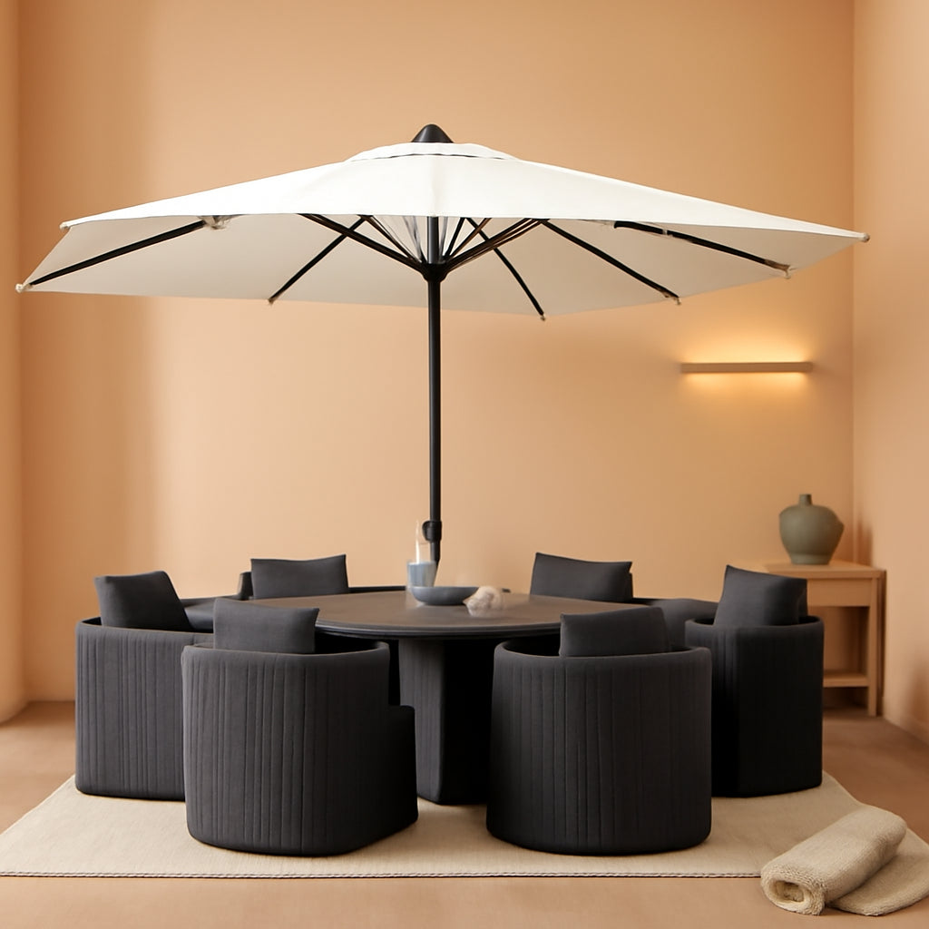 10x10 Patio Umbrella White Outdoor Weatherproof Durable