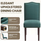 Green Velvet Executive Parsons Dining Chairs Quartet