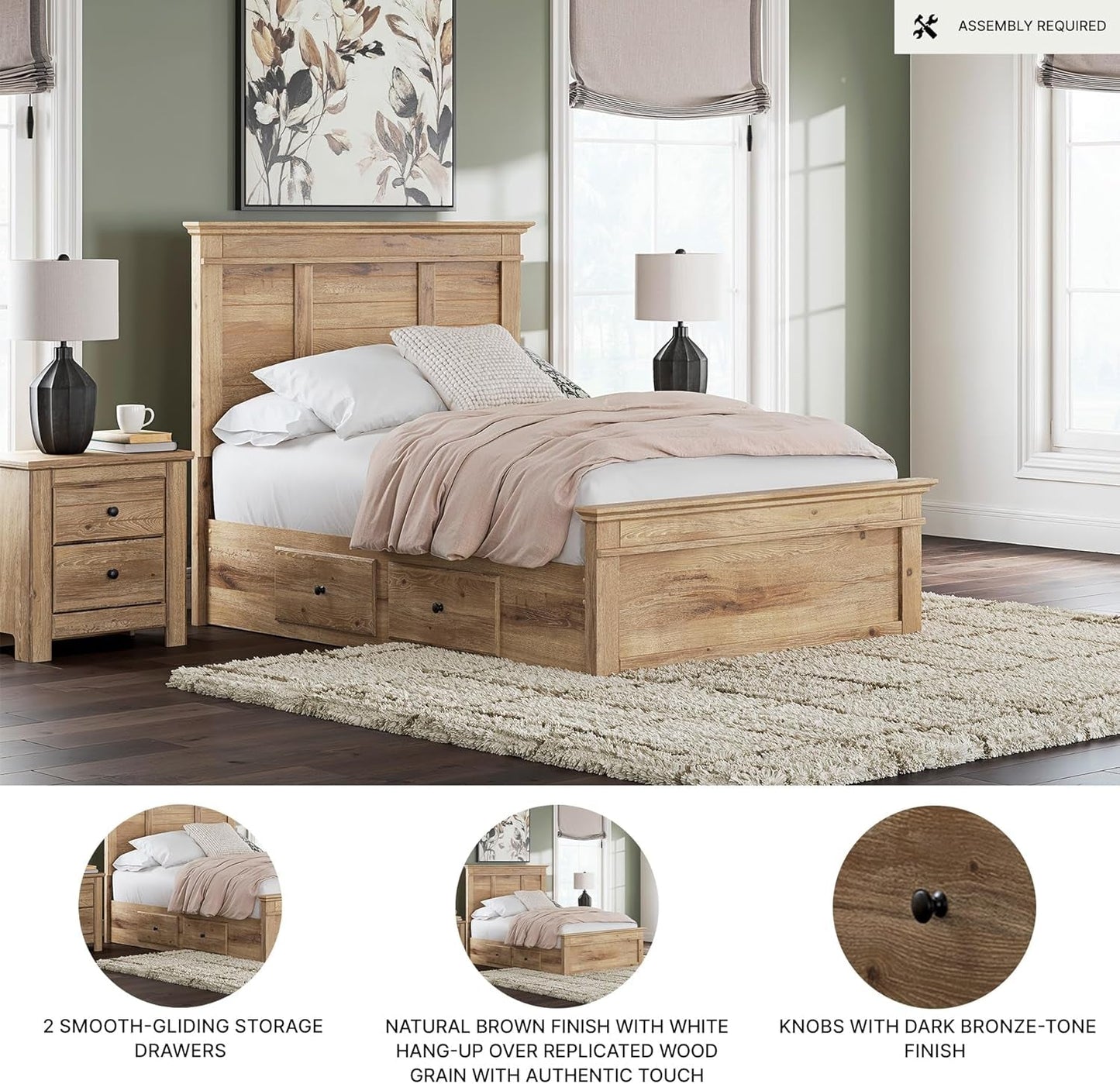 Signature Ashley Fenderport Full Platform Bed Drawers