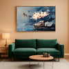 Elegant Floral Lotus Canvas Wall Art 40x20 Framed Canvas