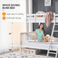 White Luxurious Hardwood Space Saving Bunk Bed Twin