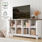 White Farmhouse Eight Cube Storage System Display Shelf
