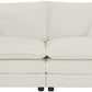 White Chenille Two Seater Upholstered Cozy Loveseat