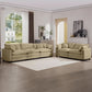 Oversized 2 Piece Sofa Set Camel 3 Seater And Loveseat
