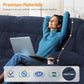 Blue Loveseat Recliner Sofa With Flip Backrest Manual