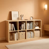 Eight Cube Organizer Bookcase Stackable Open Shelf Oak
