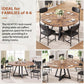 Round Dining Table 47 Inch Pedestal Walnut Stain Finish
